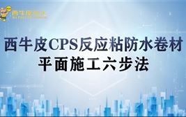 西牛皮CPS反应粘防水卷材-平面施工视频