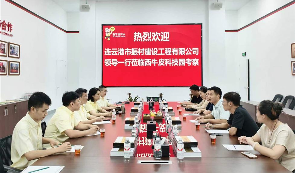 西牛皮（南宁）科技园迎来连云港市振村建设工程有限公司一行